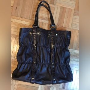 ViaSpiga dark Brown Tote Leather Bag